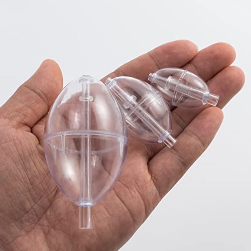 Alwonder Slip Bobbers Set for Fishing, 15PCS Fishing Slip Cast Spin Floats, 3 Sizes Clear Plastic Bobbers Kit, Oval Bubble...
