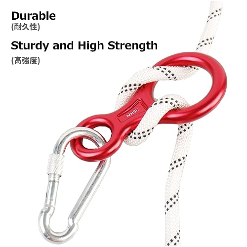 Azarxis 35 kN 50 kN Climbing Rescue Figure 8 Descender Large Bent-Ear Rigging Plate Heavy Duty & High Strength Rappel Devi...