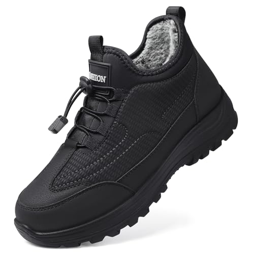 TEMOFON Snow Boots for Women Winter: Waterproof Slip On Fur Warm Snow Boots - Comfortable Walking Ankle Winter Outdoor Sho...