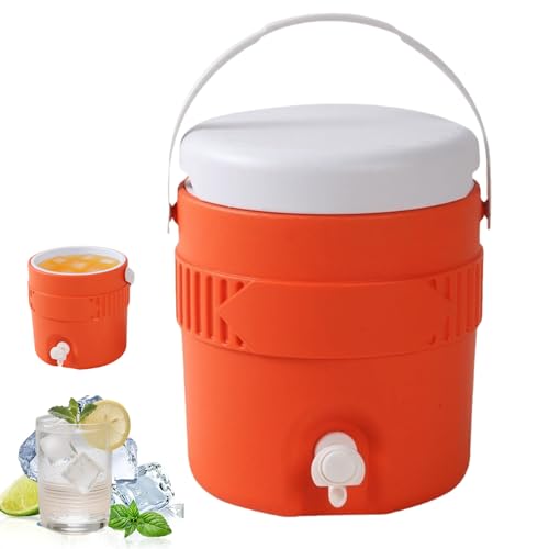 1 Gallon Portable Sports Cooler Water Drink Beverage Dispenser, Insulated Cooler Water Drink Dispenser with Spout Handle, ...