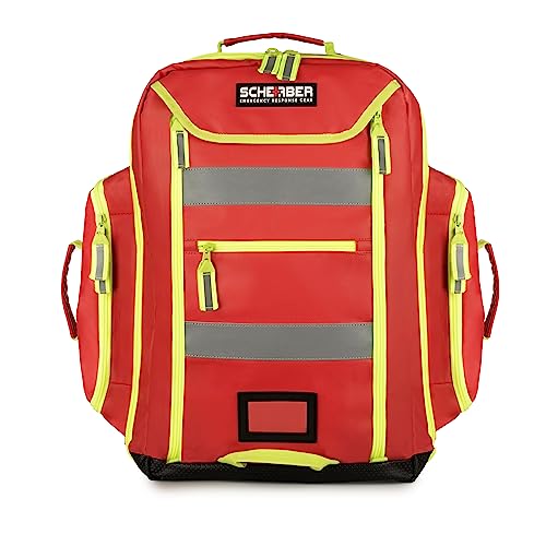 Scherber Fully-Stocked Premium First Responder Backpack | EMT/EMS Medic Trauma, Bleeding & Oxygen Medical Kit | CAT Tourni...