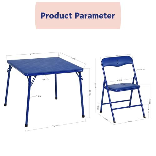 Homy Casa Folding Table and Chairs Set for Kids Dining Room Daycare and Classrooms, Children's Activity Table and Chairs S...