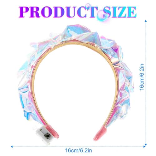 DRESBE Light Up Headband LED Headbands Glow Party Rave Hair Accessories for Women