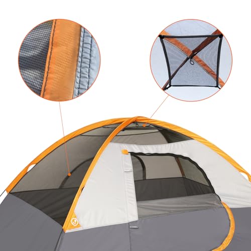 Amazon Basics Camping Tent, 3-Season Dome Design with Rainfly