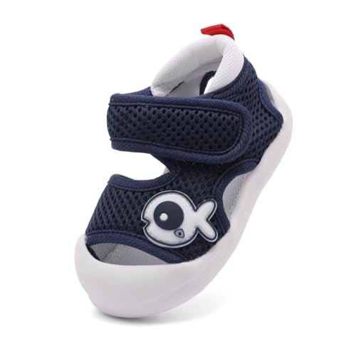 Baby Summer Sandals Breathable Mesh Rubber Sole Non-Slip Outdoor Shoes for Boys and Girls 9-30 Months