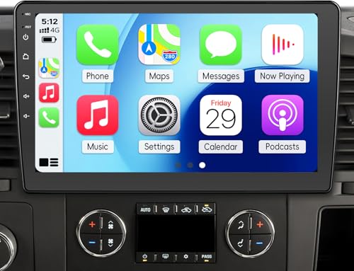 Car Radio Stereo for Chevy Silverado 2007-2013 GMC Sierra Yukon,2+64G Android 13 Touch Screen Radio with Wireless CarPlay ...