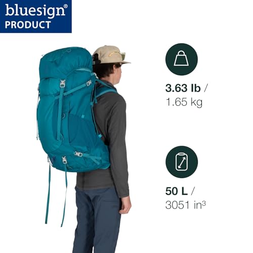 Osprey Ace 50L Kids' Backpacking Backpack, Green Canopy