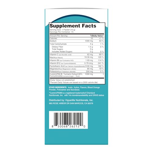 FitRx Electrolytes Powder Packets Passion Fruit, Hydration Packets Sugar Free, Turmeric Electrolyte Drink Mix with Curcumi...
