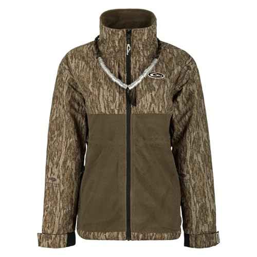 Drake Waterfowl Women's MST Eqwader Plus Full Zip Hunting Jacket, Mossy Oak Bottomland, Large