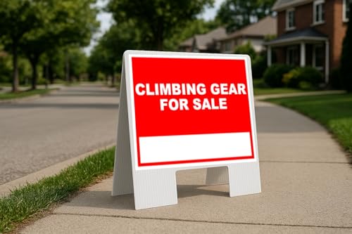 Climbing Gear For Sale-1 Write On Me Red Folding Coroplast A-Frame with Double-Sided 23in x23in