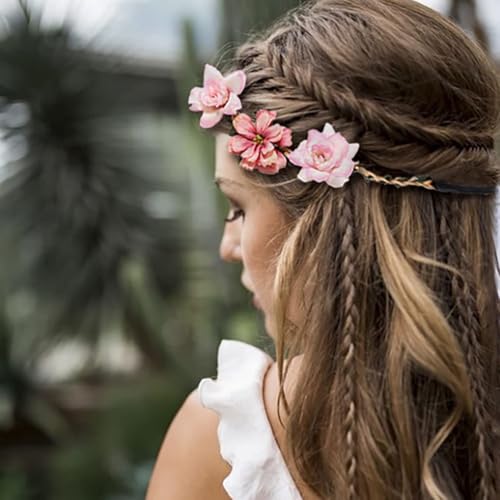 Women Headpieces Collection Accessories - 6 PCS Boho Hair Wreaths, Flower Crowns, Tiaras for , Brides, Bridesmaids, Flower...