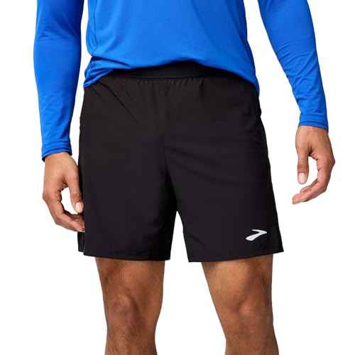 Brooks Men's Journey 7" 2-in-1 Short, Running Shorts, Supportive Boxer Liner, Secure Storage & Adjustable Fit