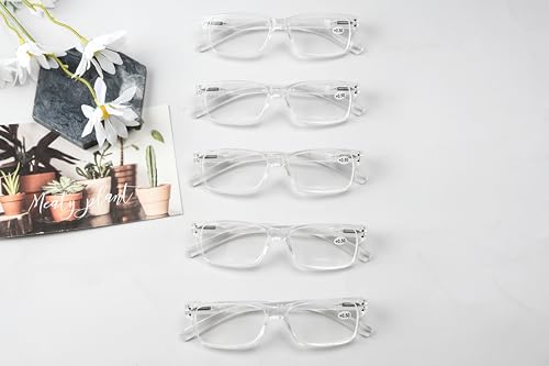 Eyekepper Vintage Reading Glasses for Men - 5 Pack Spring Hinges Classic Readers
