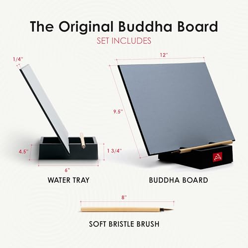 Buddha Board – The Original Water Painting Board for Mindfulness & Creativity – Unique Gift for Artists, Adults & Kids – M...
