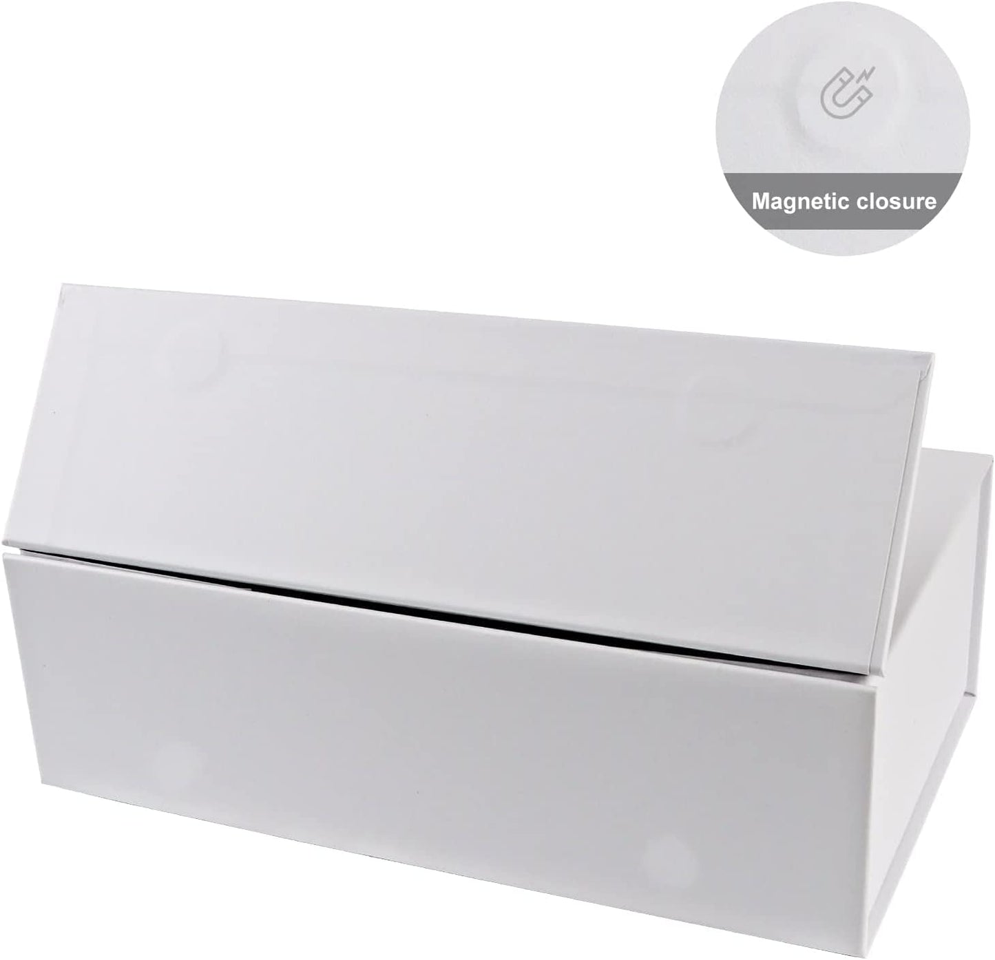 ROSTELACK Gift Box, 10' x 6' x 3', 5PCS, White, Luxury Gift Packaging with Magnetic Closure Lid, Ideal for Christmas, Thanksgiving, Wedding, Mother's Day, Birthday Gifts