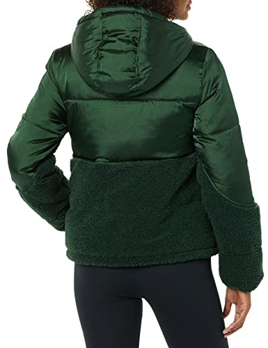 Amazon Essentials womens Full-Zip Sherpa Fleece Hooded Puffer Jacket