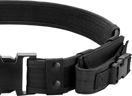 Barska Loaded Gear Tactical Utility Belt – Heavy Duty Adjustable 34-44 Inches with Removable Pouches for Outdoors
