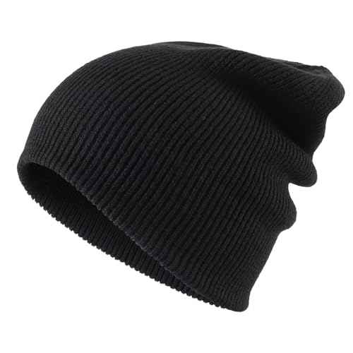 Connectyle Thick Cuffed Beanie for Men & Women Double Layer Knit Winter Hat Acrylic Watch Hat Warm Stocking Skull Cap
