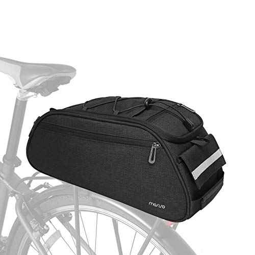MOSISO Bike Rack Bag, Waterproof Bicycle Trunk Pannier Rear Seat Pouch Cycling Bike Carrier Backseat Storage Luggage Saddle Shoulder Bag