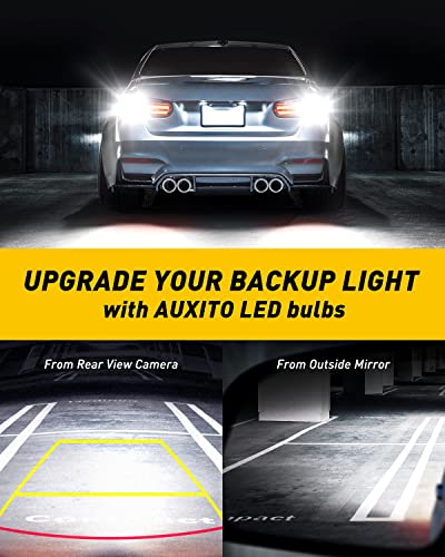 AUXITO 912 921 LED Bulb for Backup Light Reverse Lights High Power 2835 15-SMD Chipsets Error Free T15 906 922 W16W Bulbs,...