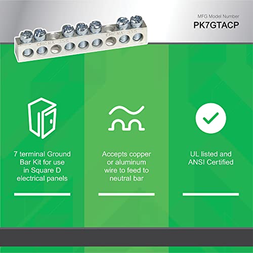 Square D - PK7GTACP 7 Terminal Ground Bar Kit