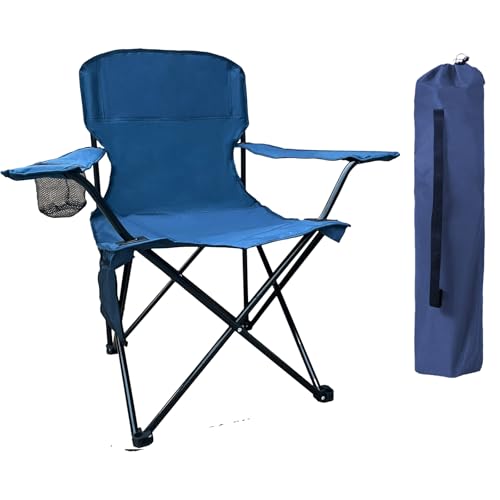 SAILARY Folding Camping Chair with Cup Holder and Cooler Bag, Portable Outdoor Chair for Camping, Fishing, Beach, Picnic, ...