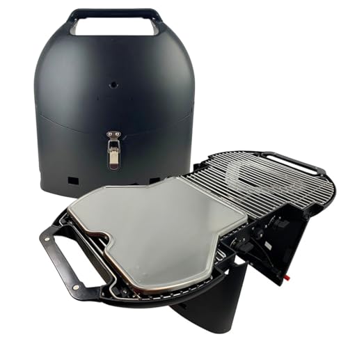 Fold-N-Go Portable Gas Grill & Griddle Combo, 9,200 BTU, Lightweight with Carrying Case