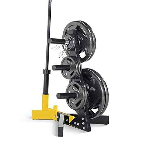 CAP Barbell Olympic Plate Tree Storage Rack, Multiple Colors