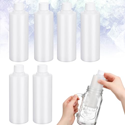 Nuogo 6pcs 16oz Reusable Ice Stick with Lid Plastic for Drinks Washable Freezable Ice Sticks for Wide Opening Water Bottle...