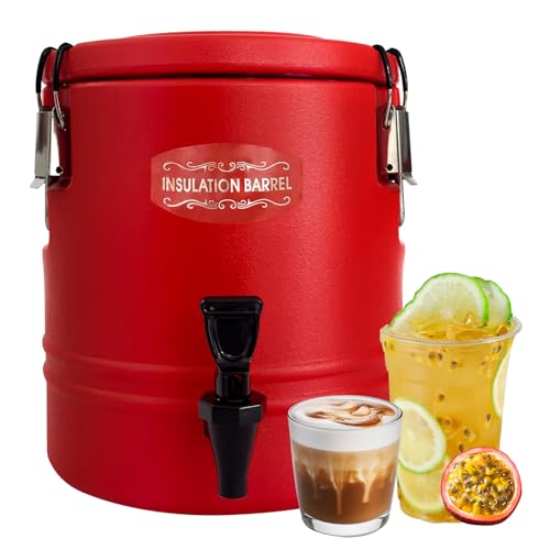 3.5Gallon Insulated Hot Beverage Dispenser, 304 Stainless Steel Hot Water & Coffee Dispenser, Large Capacity Portable Drin...