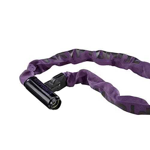 Kryptonite Keeper 785 Bike Chain Lock, 2.8 Feet Long Heavy Duty Anti-Theft Bicycle Chain Lock with Keys for Bike, Motorcycle, Scooter, Bicycle, Door, Gate, Fence,Purple