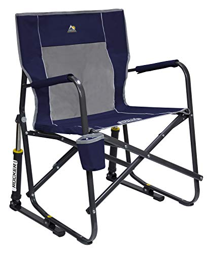 GCI Outdoor Freestyle Rocker Camping Chair | Portable Folding Rocking Chair with Solid, Durable Armrests, Drink Holder & C...