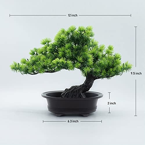 yoerm Artificial Bonsai Tree Fake Plants for Home Decor, Living Room Bathroom Bookshelf Entryway Table Wall Shelf Modern F...