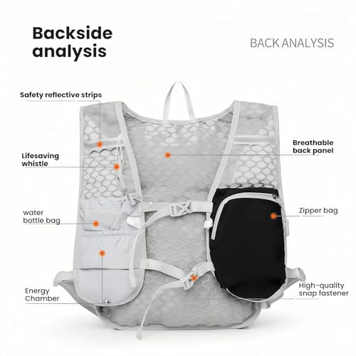 Running Hydration Vest Backpack，Lightweight Hydration Backpack with 2L Water Bladder for Wen and Women, Running Vest with ...