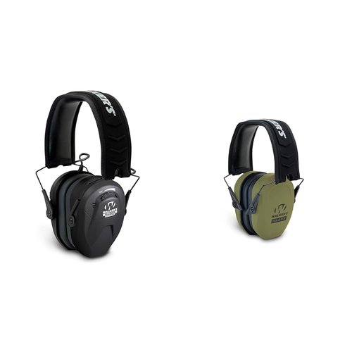 Walker's Razor Compact 23dB Youth/Women's Electronic & Slim Passive 27dB Noise-Canceling Shooting Earmuff Bundle