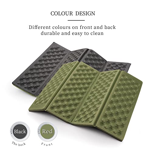 AceCamp 3940 Portable Lightweight Mini Waterproof Folding Mat, Foam Sitting Pad for Outdoor Activities, Foldable Kneeling ...