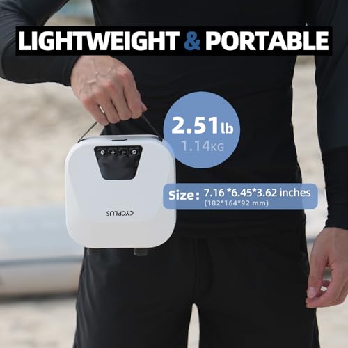 CYCPLUS 20PSI High Pressure Smart SUP Air Pump, Rechargeable Battery-Powered, Intelligent Dual Stage Inflation & Deflatio...