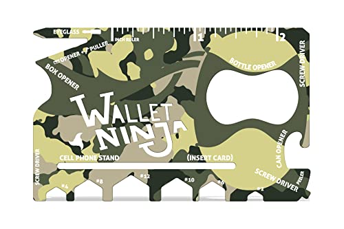 Wallet Ninja - 18 in 1 Credit Card Sized Multitool (CAMO)