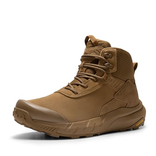 NORTIV 8 Men's Waterproof Military Tactical Work Boots Leather Motorcycle Combat Lightweight Non-Slip Hiking Boots for Men...