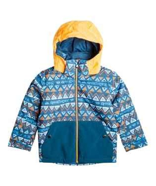 Quiksilver Boys' Ages 2-7 Little Mission 10K Grow System Snow Jacket - Snow Pyramid Majolica Blue | Size 2