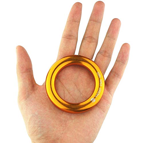 PROND Aluminum Rappel Ring, Climb Perfect Tension Aluminum Alloy O-Ring, 23KN Rappel Rings for Rock Climbing Arborist and ...