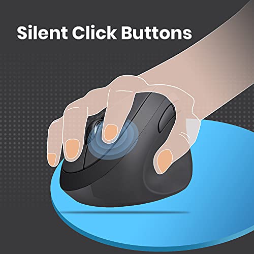 Perixx PERIMICE-719 Right-Handed Wireless Mini Vertical Mouse, 3 Level DPI
