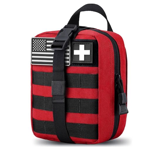 TANSOLE TAN SOLE Molle Pouch ifak First aid kit Bag Empty Trauma Medical Tear away Pouches for Belt Backpack Vest Car Moll...