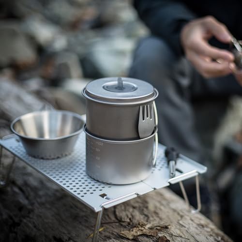 Snow Peak’s Titanium Mini Solo, SCS-0044TR, Japanese Titanium, Ultralight and Compact for Camping and Backpacking, Made in...