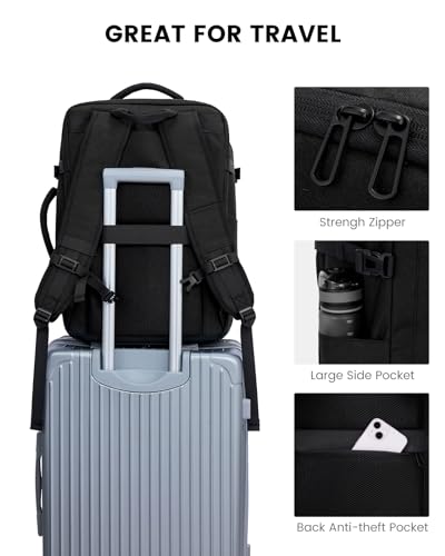 LOVEVOOK Carry on Travel Backpack, Large 40L for Men & Women Flight Approved with USB Charging Port&3 Packing Cubes, Large...