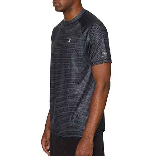 Spyder Men's Heather Short Sleeve Rashguard ? UPF+, Quick-Dry, Swim Shirt, Surfing, Hiking