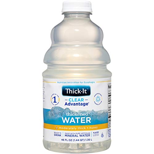Thick-It Clear Advantage Moderately Thick Water, Honey Consistency, Ready-to-Drink, Digestible Swallowing Aid, Hydration o...