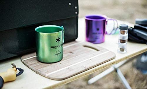 Snow Peak’s Ti-Double 450 Mug, Japanese Titanium, Made in Japan, Ultralight for Camping and Backpacking, Lifetime Product ...