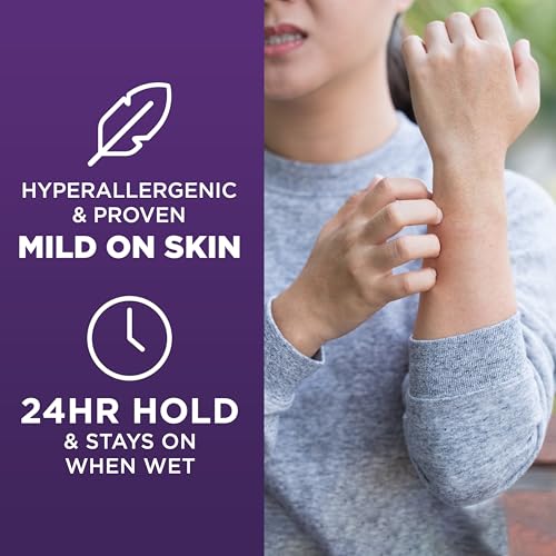 Band-Aid Brand Adhesive Bandages for Sensitive Skin, Hypoallergenic First Aid Bandages with Painless Removal, Stays on Whe...