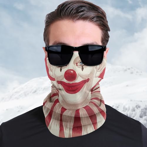 Skull Print Neck Gaiter Face Mask - Breathable Lightweight Headwear for Cycling and Outdoor Activities